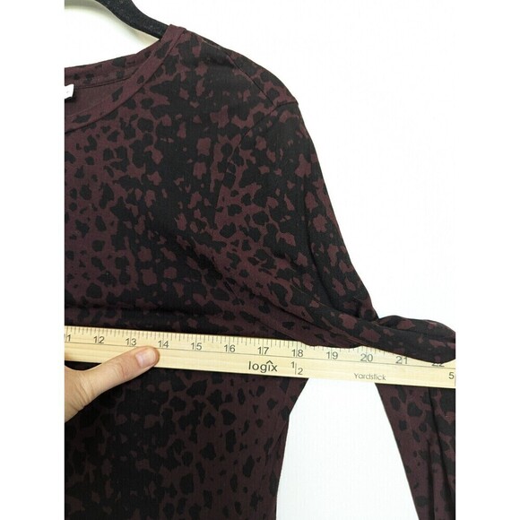 Vince Shirt Women Small Burgandy Long Sleeve Viscose Lightweight‎ Office Top - Picture 9 of 10